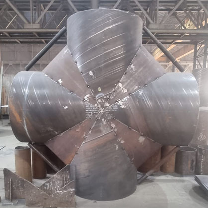 Fabricated rolled pipe cropped Fabricated rolled pipe cropped